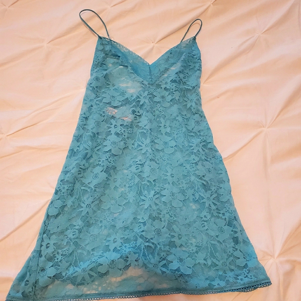 Blue lingerie